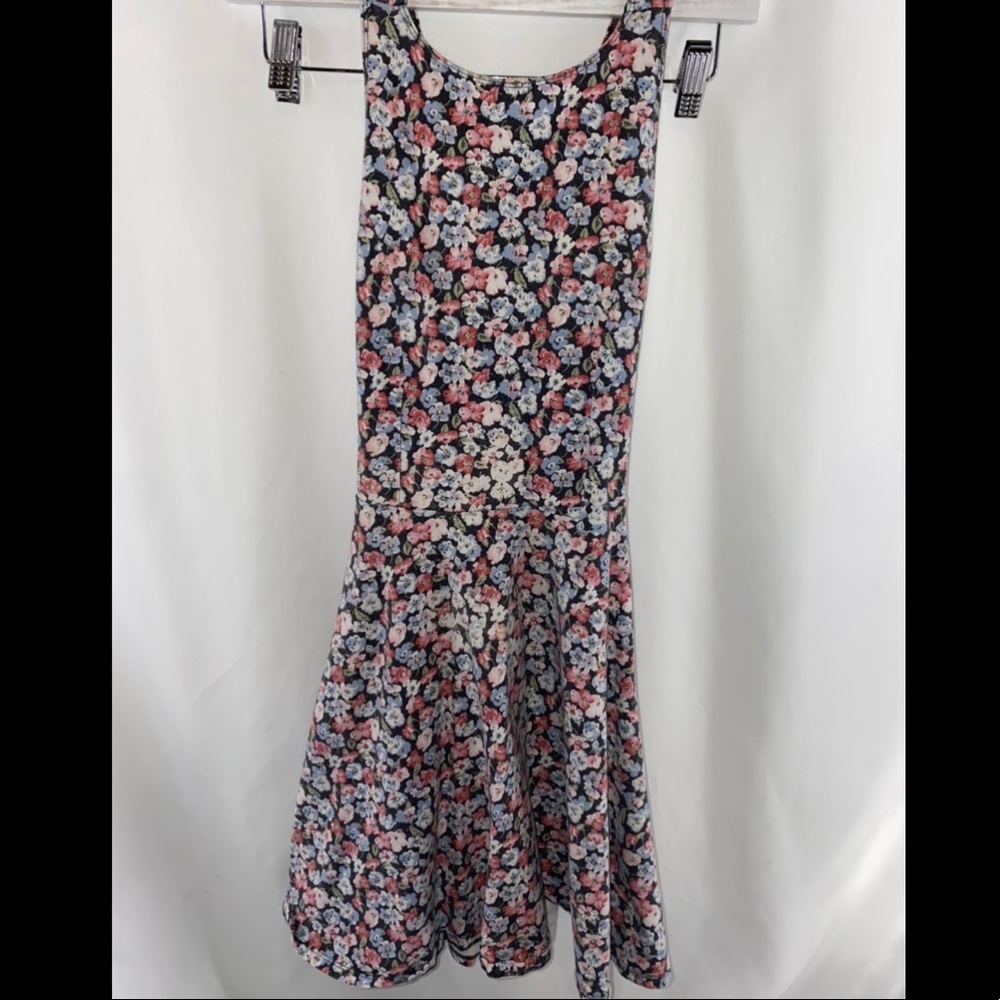 Pink and Blue Floral Dress
